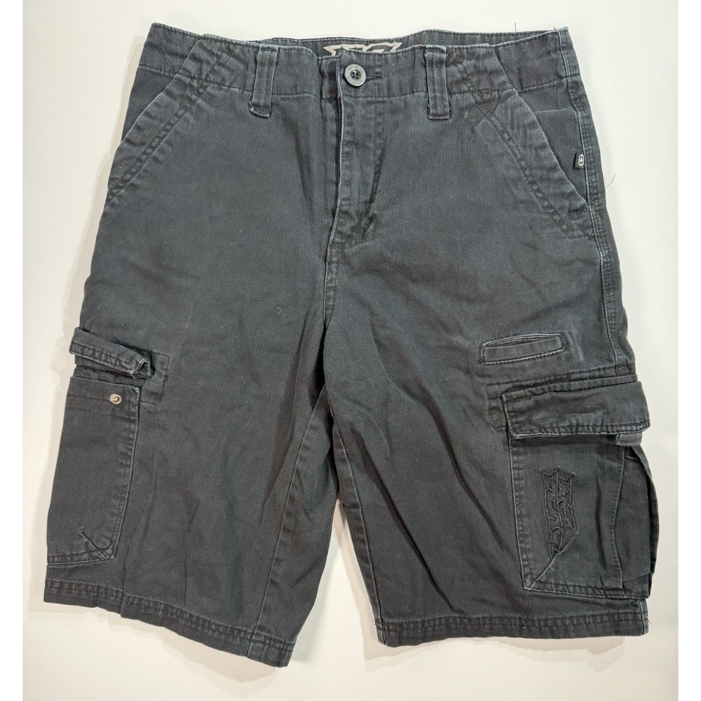 Vintage Y2K No Fear Black Cargo Shorts Size 30 Skate Grunge
